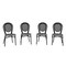 Flash Furniture Lourdes Thonet French Bistro Stacking Chair, Black and White PE Rattan and Black Alum Frame, 4PK 4-SDA-AD642002S-BKWH-BK-GG - alternate 6